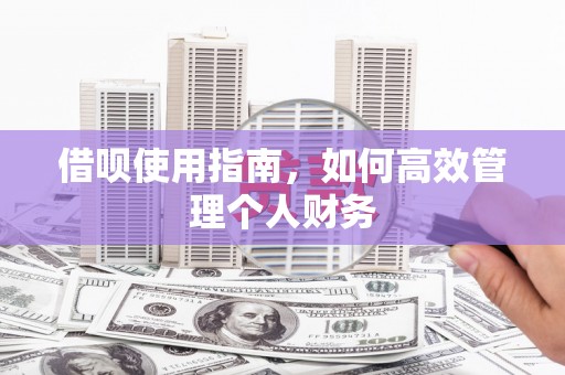 通江借呗使用指南，如何高效管理个人财务