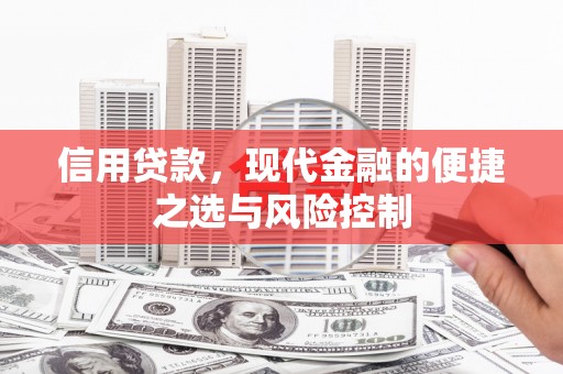 通江信用贷款，现代金融的便捷之选与风险控制