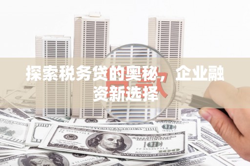 通江探索税务贷的奥秘，企业融资新选择