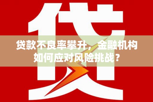 通江贷款不良率攀升，金融机构如何应对风险挑战？